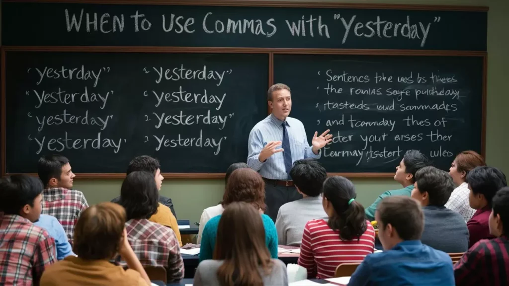 When to Use Commas with "Yesterday"