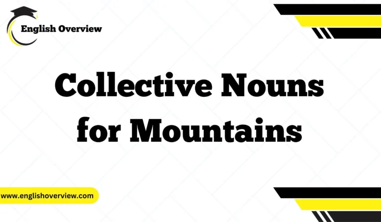 Collective Nouns for Mountains