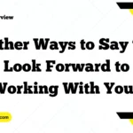 Other Ways to Say “I Look Forward to Working With You”