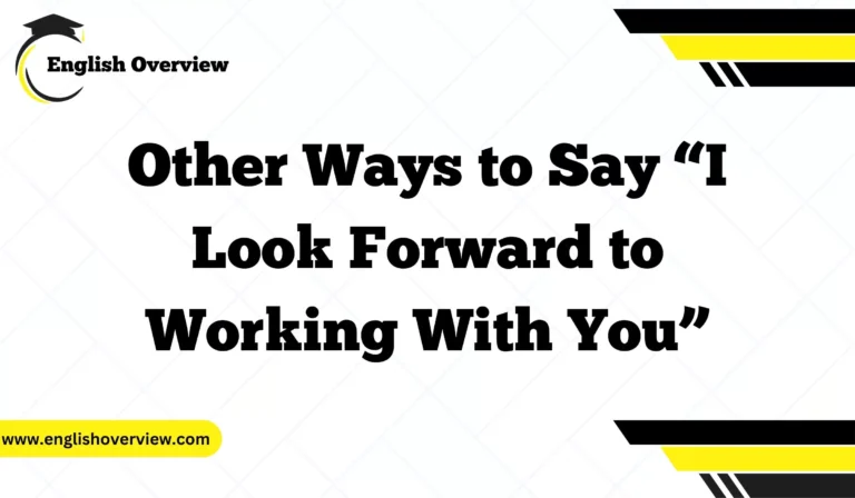 Other Ways to Say “I Look Forward to Working With You”