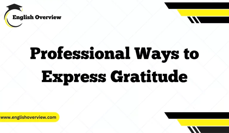 Professional Ways to Express Gratitude