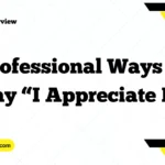 Professional Ways to Say “I Appreciate It”