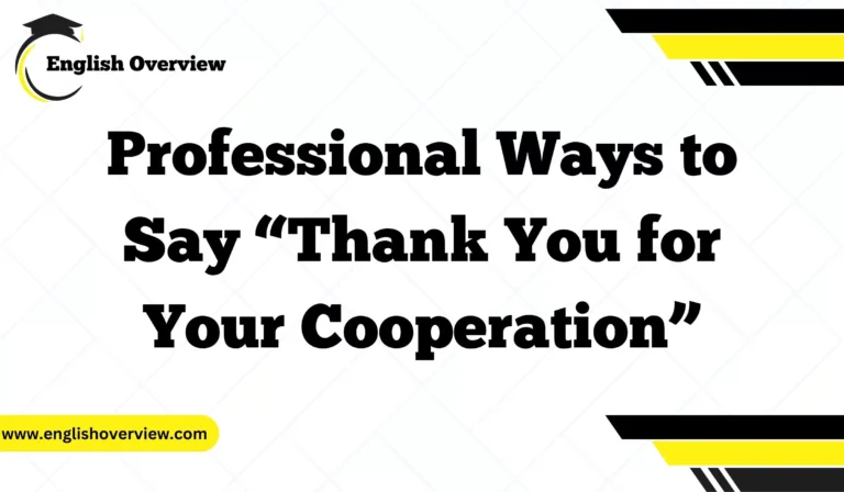 Professional Ways to Say “Thank You for Your Cooperation”