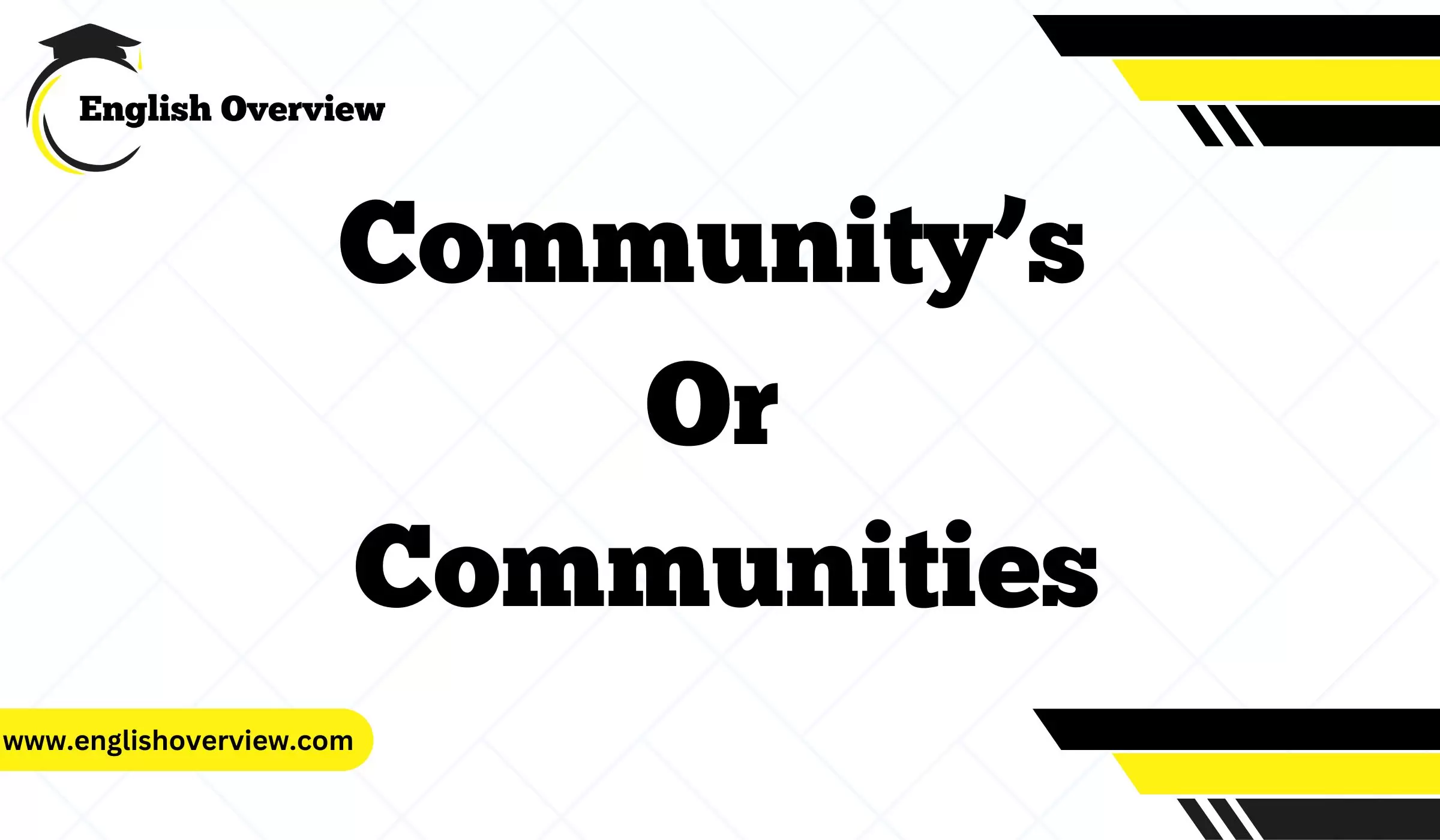 Community’s or Communities