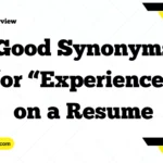 Good Synonyms for “Experience” on a Resume