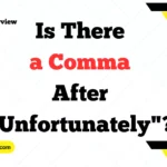Is There a Comma After "Unfortunately"