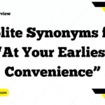 Polite Synonyms for “At Your Earliest Convenience”