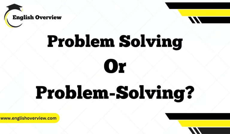 Problem Solving or Problem-Solving