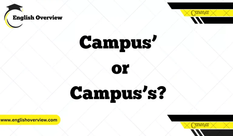 Campus’ or Campus’s