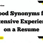 Good Synonyms for “Extensive Experience” on a Resume