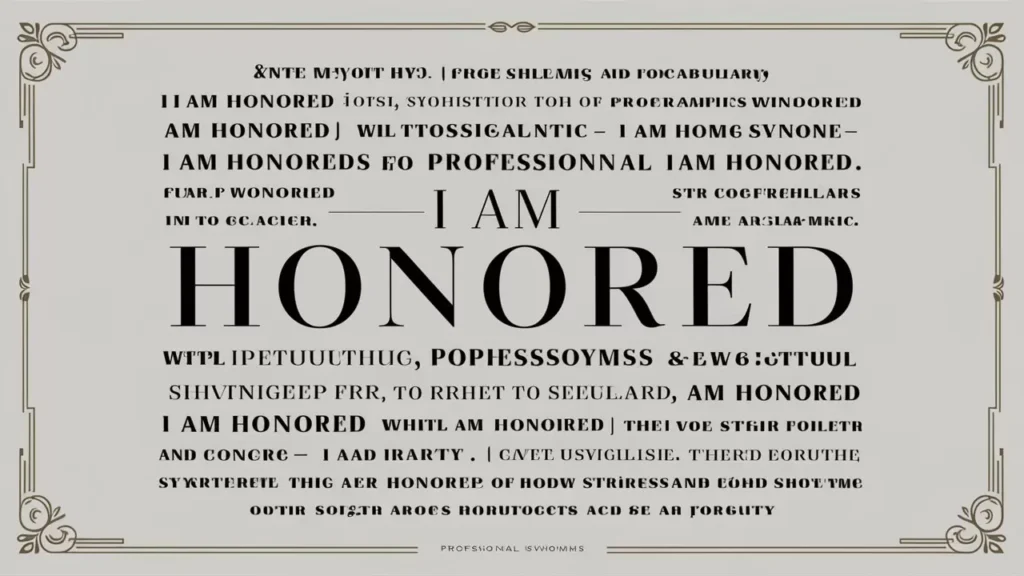 List of Professional Synonyms for “I Am Honored”