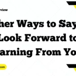 Other Ways to Say “I Look Forward to Learning From You”