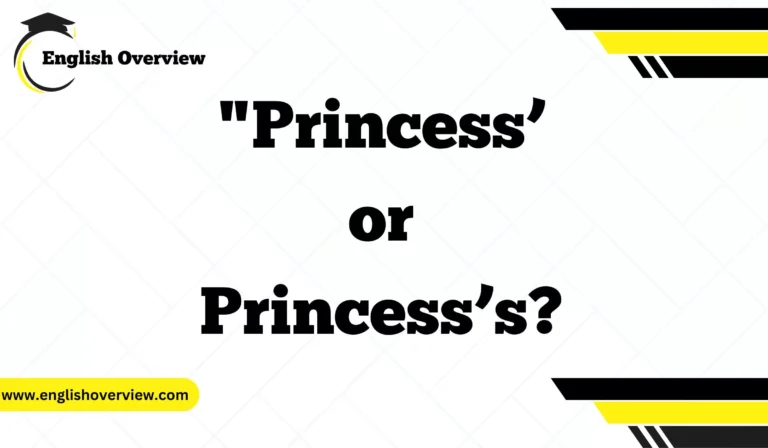 Understanding "Princess’ or Princess’s?" The Guide to Singular, Plural, and Possessive Forms