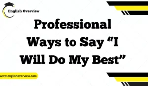 Professional Ways to Say “I Will Do My Best”
