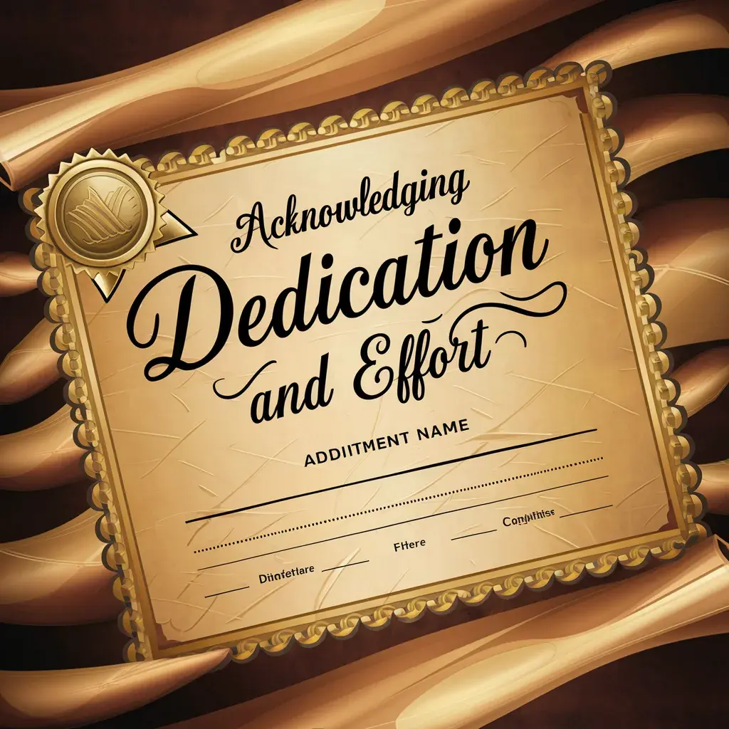 Acknowledging Dedication and Effort