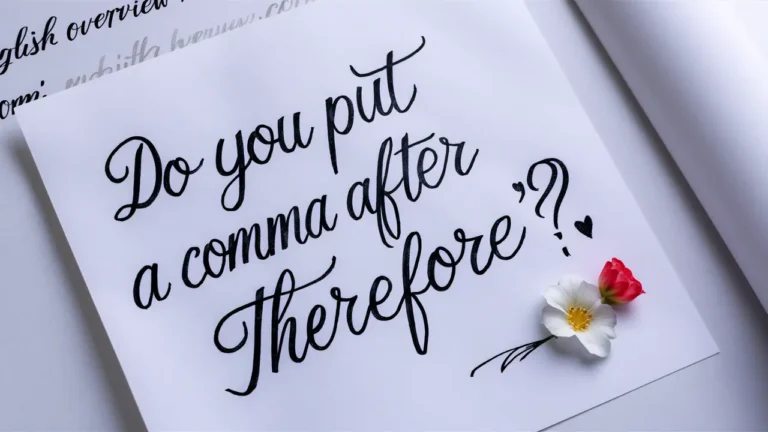 Do You Put a Comma After "Therefore