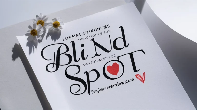 Formal Synonyms for “Blind Spot”