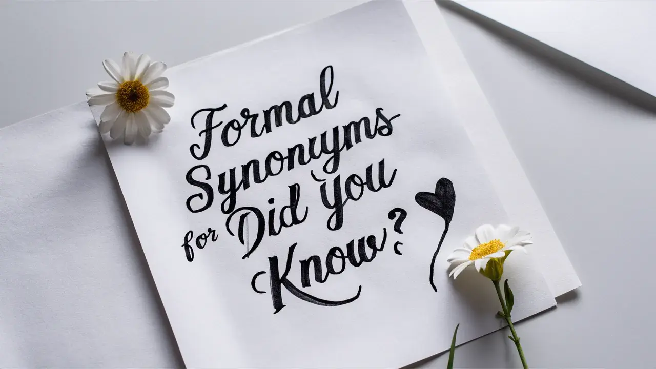 Formal Synonyms for “Did You Know”