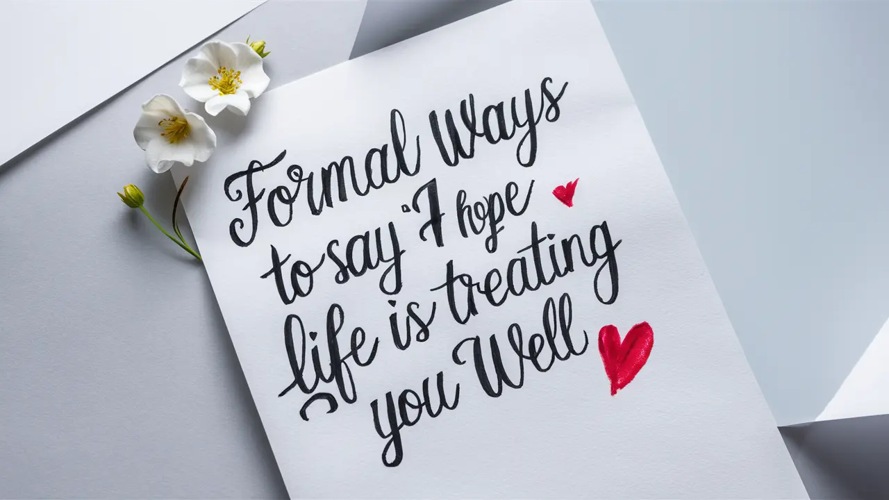 20 Formal Ways to Say “I Hope Life Is Treating You Well”