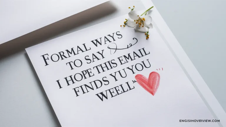 Formal Ways to Say “I Hope This Email Finds You Well”