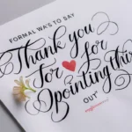 Formal Ways to Say “Thank You for Pointing This Out”