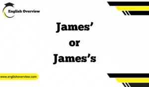 James’ or James’s