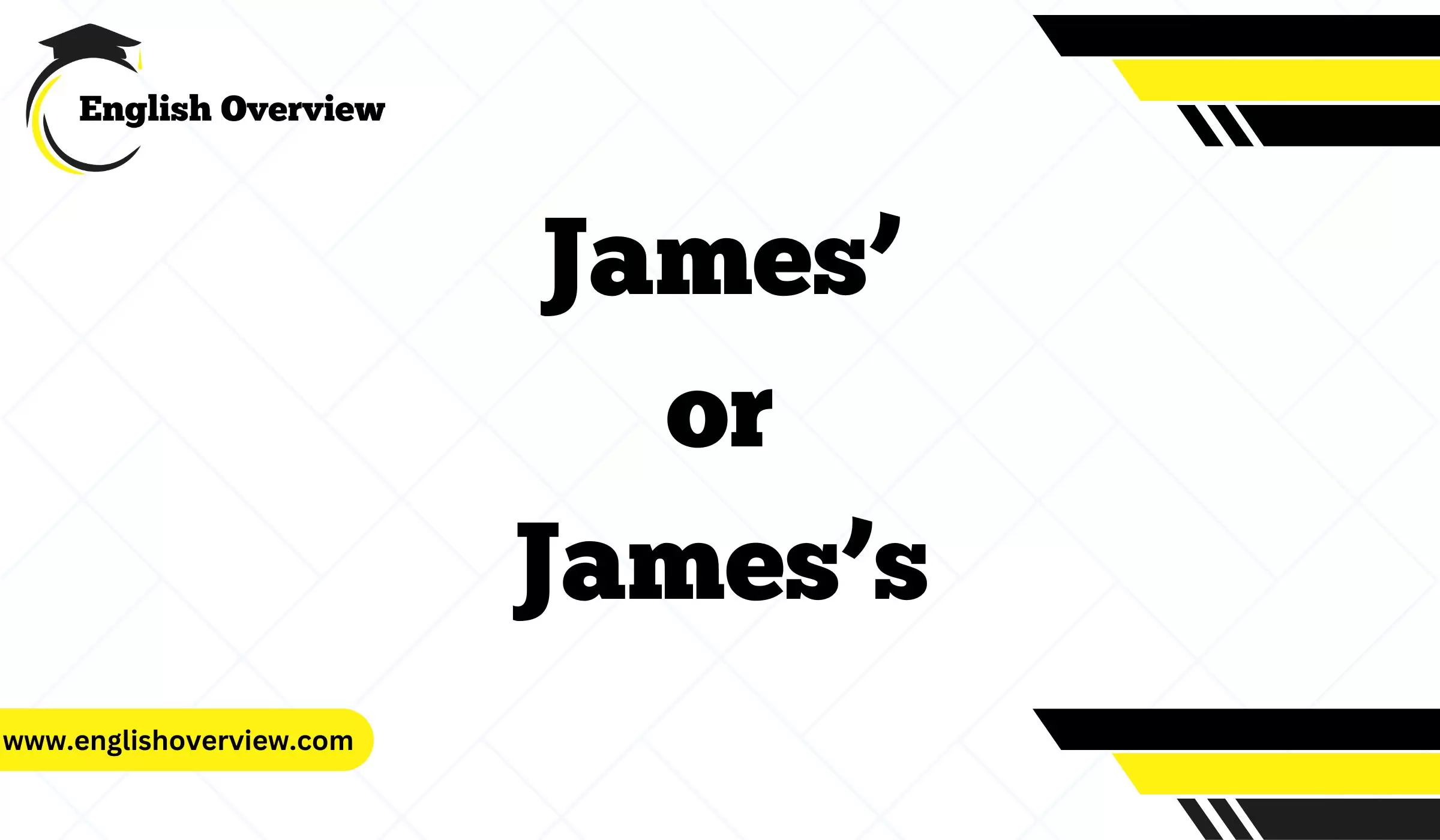 James’ or James’s