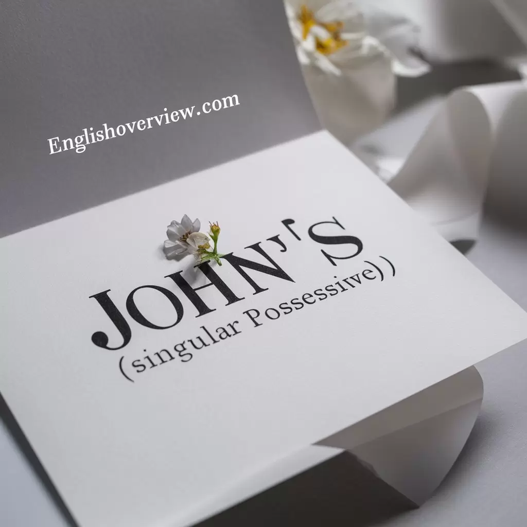 John's (Singular Possessive)