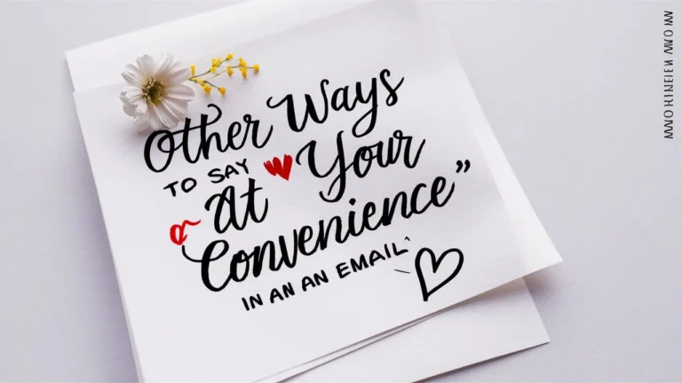 Other Ways to Say “At Your Convenience” in an Email