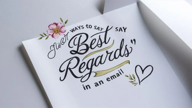 Other Ways to Say “Best Regards” in an Email