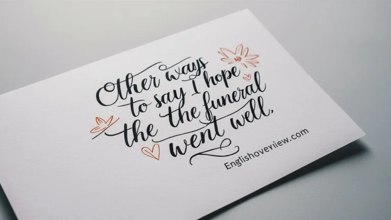 Other Ways to Say “I Hope the Funeral Went Well”