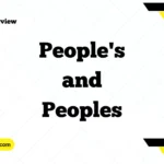 People's and Peoples