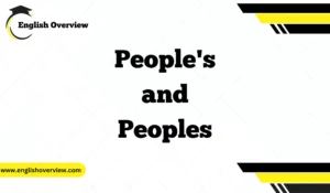 People's and Peoples