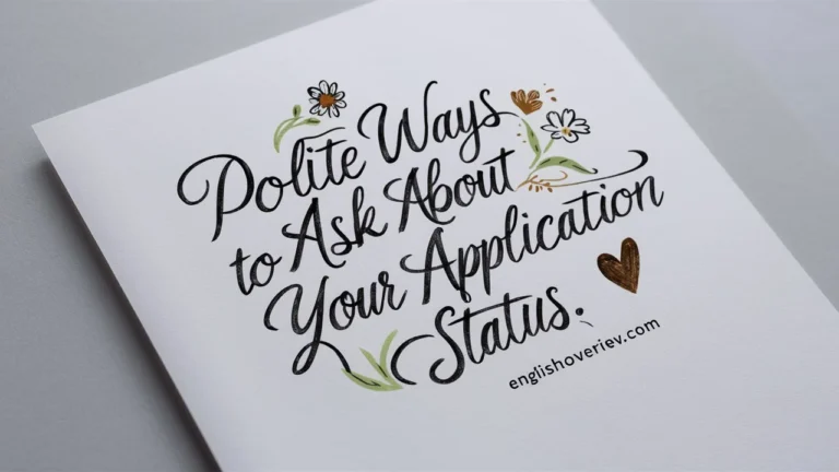 Polite Ways to Ask About Your Application Status