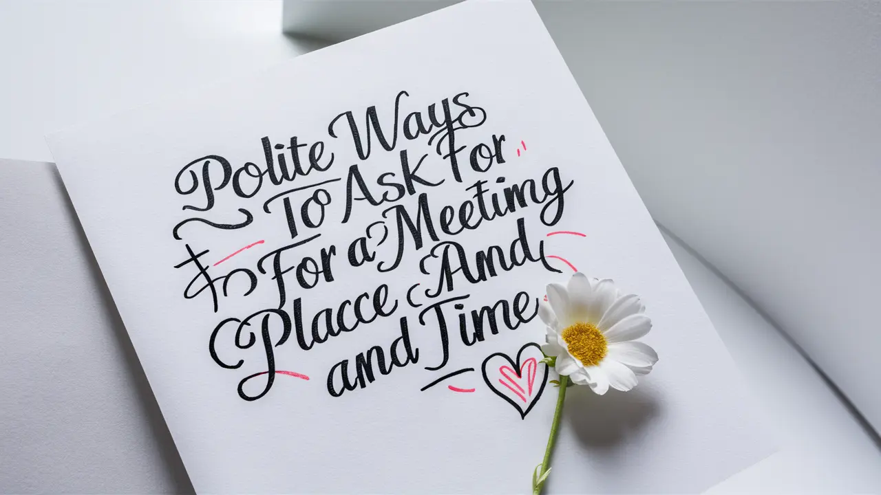 Polite Ways to Ask for a Meeting Place and Time