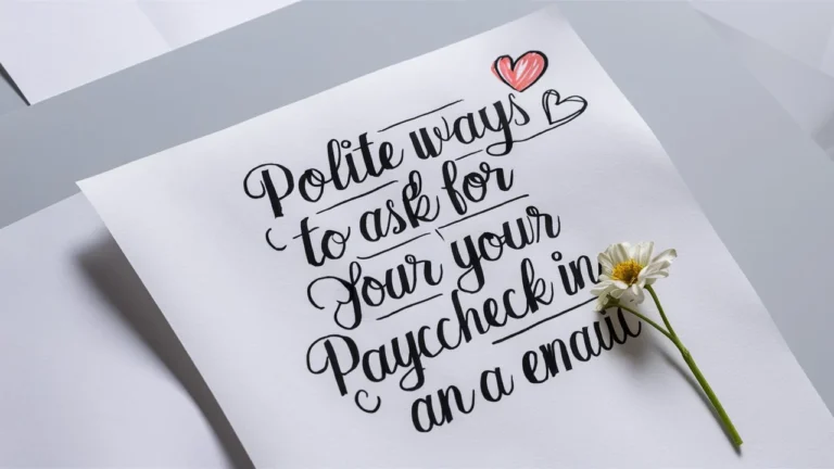 Polite Ways to Ask for Your Paycheck in an Email