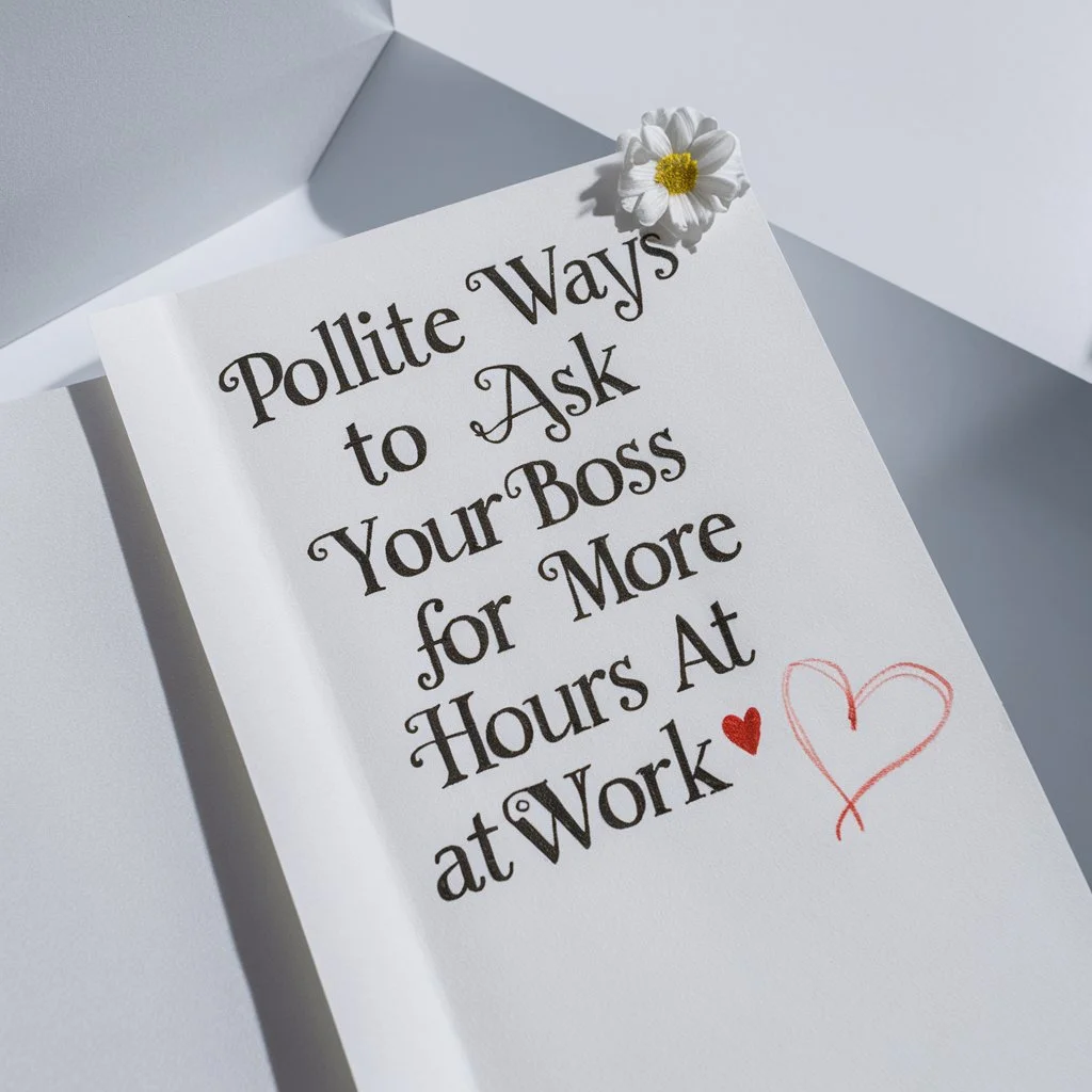 Polite Ways to Ask Your Boss for More Hours at Work
