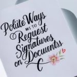 20 Polite Ways to Request Signatures on Documents