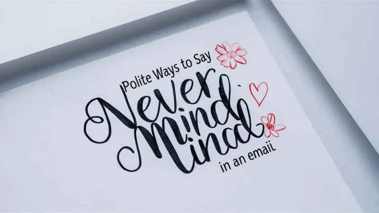 Polite Ways to Say “Never Mind” in an Email