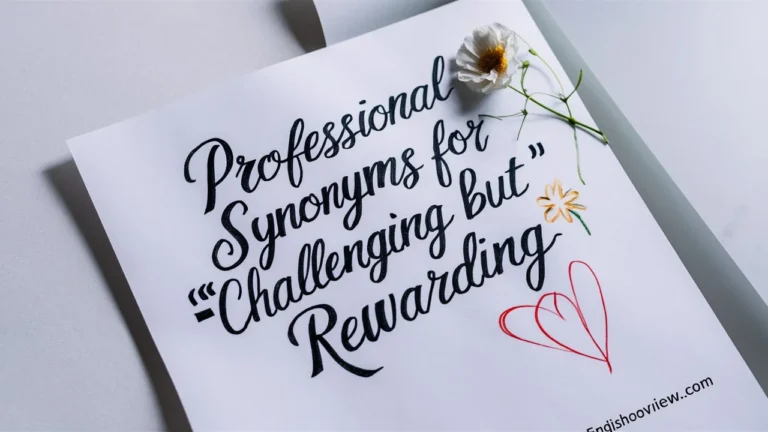 Professional Synonyms for “Challenging But Rewarding”