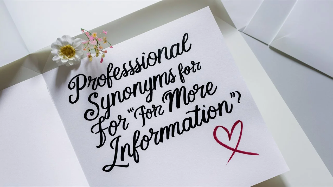Professional Synonyms for “For More Information”