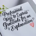 Professional Ways to Express Gratitude for an Explanation