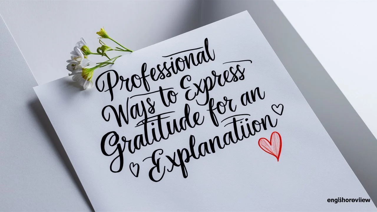 Professional Ways to Express Gratitude for an Explanation