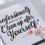 Professional Ways to Say "Clean Up After Yourself"