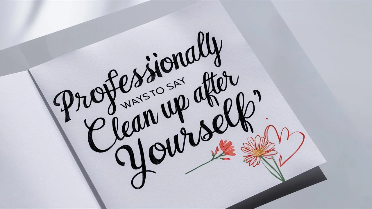 Professional Ways to Say "Clean Up After Yourself"