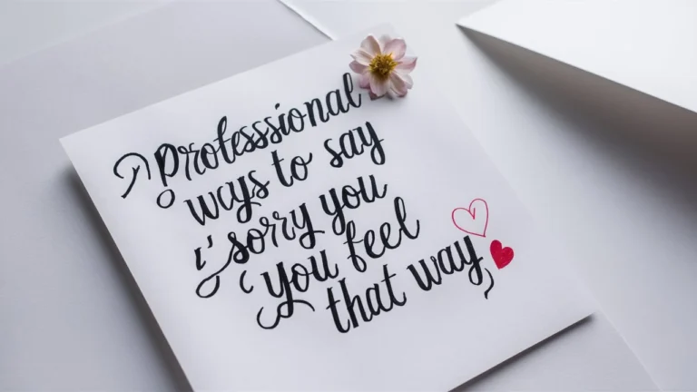 Professional Ways to Say “I’m Sorry You Feel That Way”
