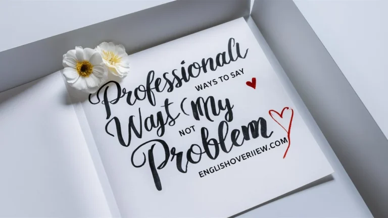 Professional Ways to Say “Not My Problem”