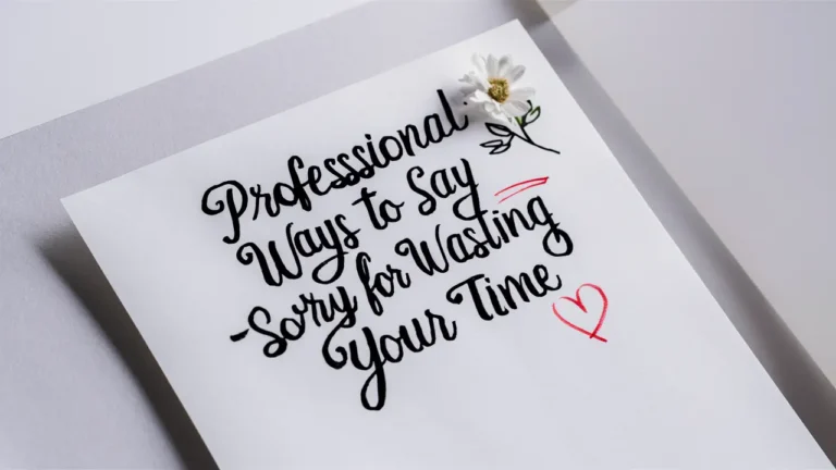 Professional Ways to Say “Sorry for Wasting Your Time”