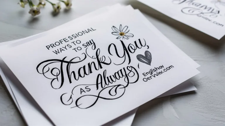 Professional Ways to Say “Thank You, as Always”