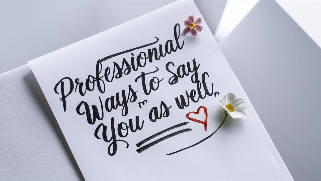 20 Professional Ways to Say “You As Well”